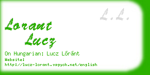 lorant lucz business card